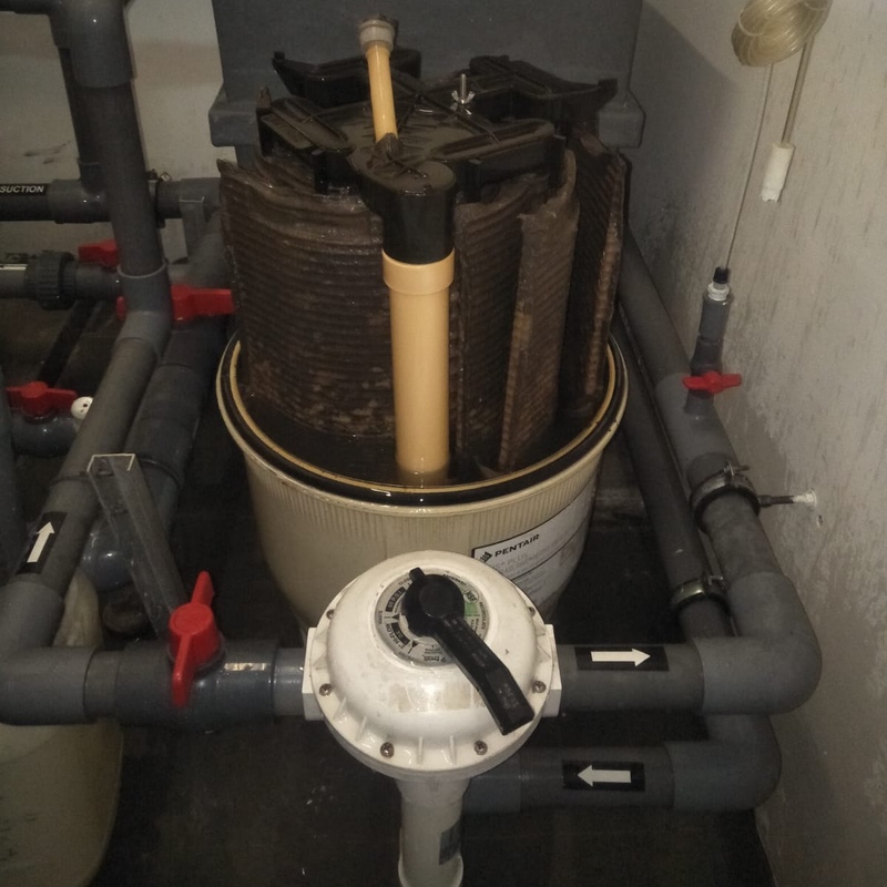 Filtration cleaning, before